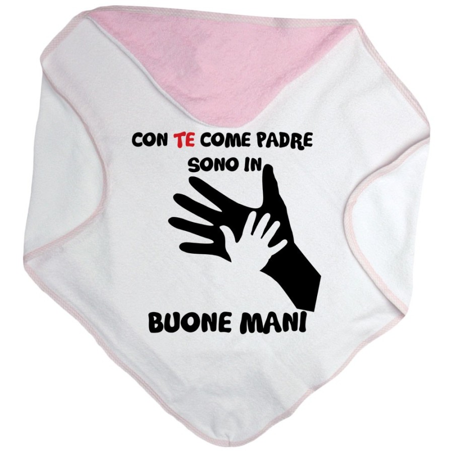 Accappatoio neonato con te come padre sono in buone mani Per il papà
