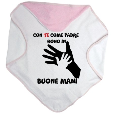 Accappatoio neonato con te come padre sono in buone mani