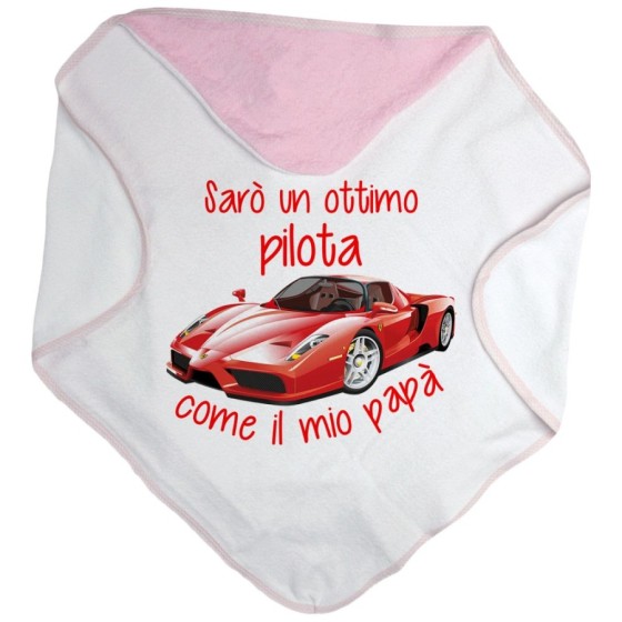 Accappatoio neonato sarò un ottimo pilota come il mio papà Per il papà