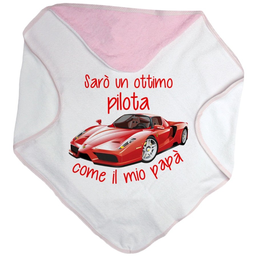Accappatoio neonato sarò un ottimo pilota come il mio papà Per il papà