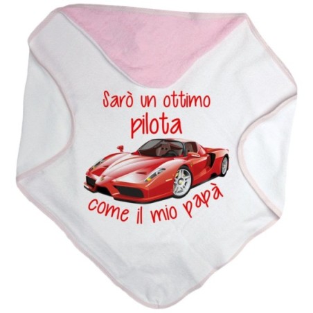 Accappatoio neonato sarò un ottimo pilota come il mio papà