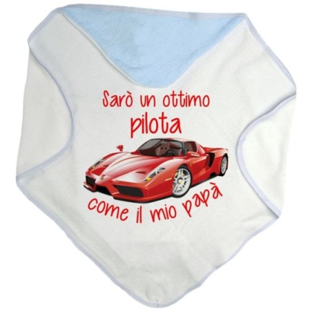 Accappatoio neonato sarò un ottimo pilota come il mio papà Per il papà