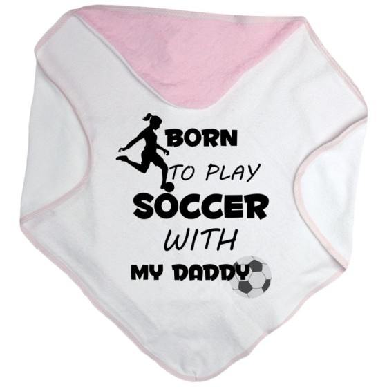 Accappatoio neonato born to play soccer with my daddy Per il papà
