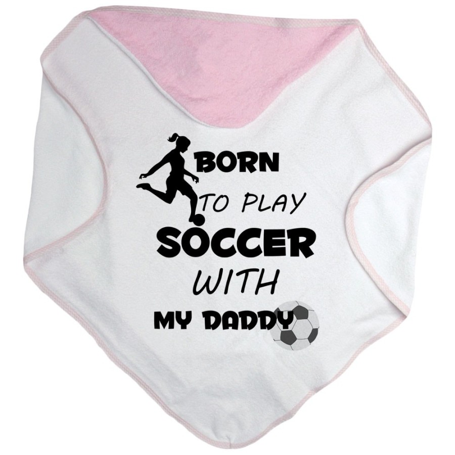 Accappatoio neonato born to play soccer with my daddy Per il papà