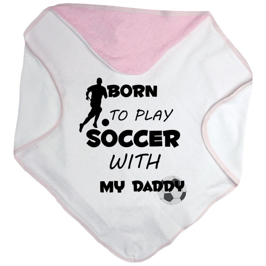 Accappatoio neonato born to play soccer with my daddy Per il papà