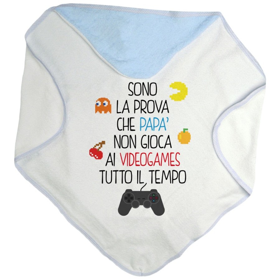 Accappatoio neonato sono la prova che papà non gioca ai videogames tutto il tempo Per il papà