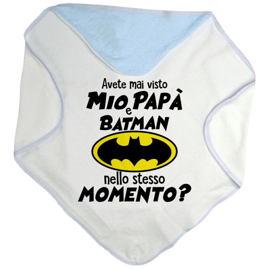 Accappatoio neonato avete mai visto mio papà e batman nello stesso momento? Per il papà