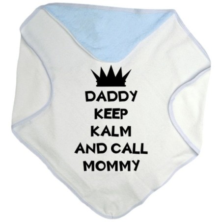 Accappatoio neonato daddy keep calm and call mommy