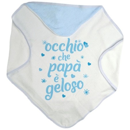 Accappatoio neonato occhio che papà è geloso con cuori e...