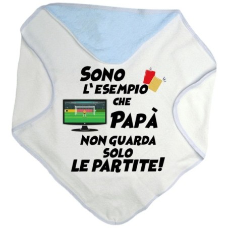 Accappatoio neonato sono l'esempio che papà non guarda...