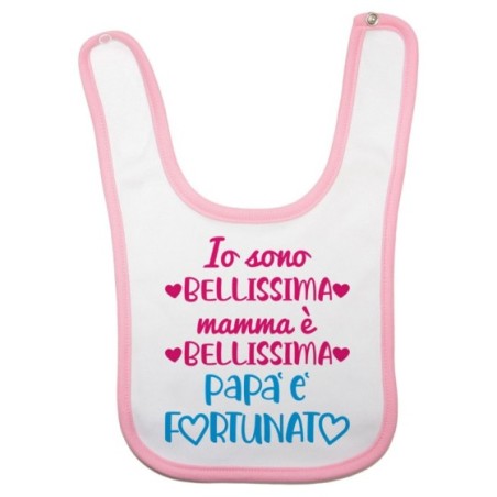 Bavaglino neonato io sono bellissimo mamma è bellissima papà è fortunato Per il papà
