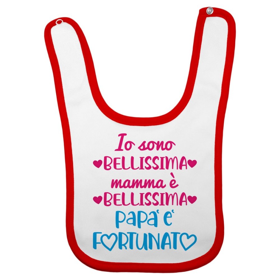Bavaglino neonato io sono bellissimo mamma è bellissima papà è fortunato Per il papà