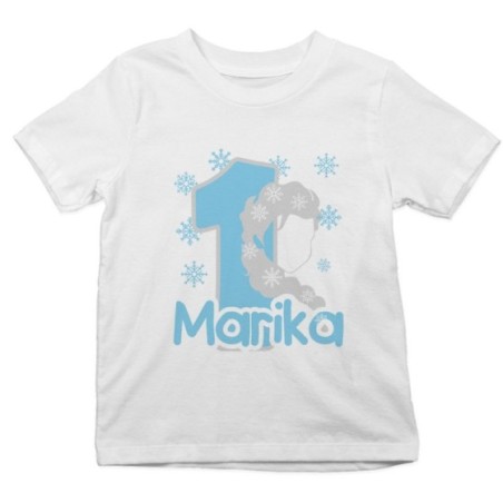 T-shirt bambino personalizzata con nome festa a tema...