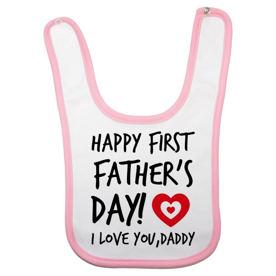 Bavaglino neonato happy first father's day i love you daddy Per il papà