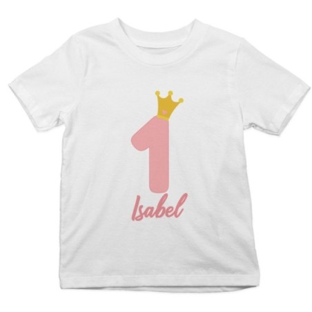 T-shirt bambino personalizzata con nome festa a tema...