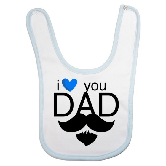 Bavaglino neonato i love you dad Per il papà