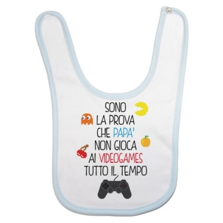 Bavaglino neonato sono la prova che papà non gioca ai...
