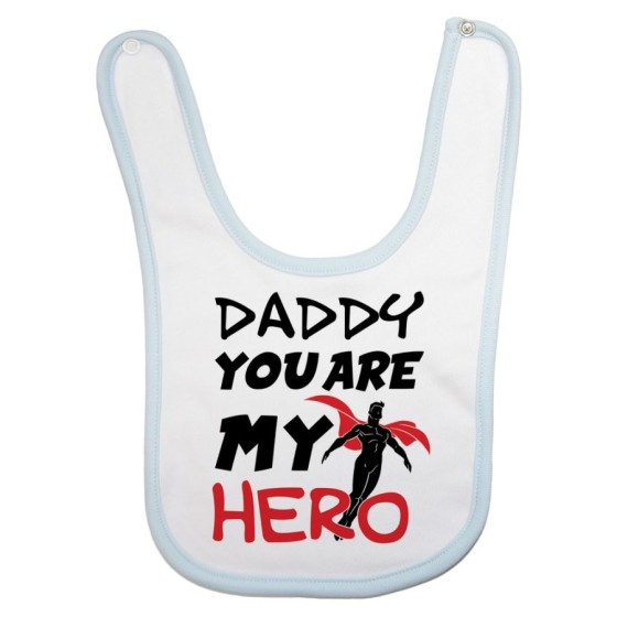 Bavaglino neonato daddy you are my hero Per il papà