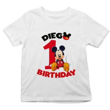 T-shirt bambino personalizzata con nome festa a tema...
