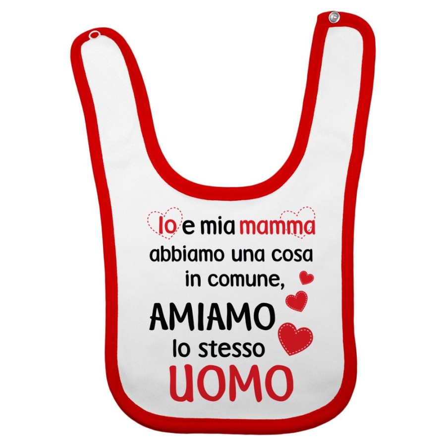 Bavaglino neonato io e mamma abbiamo una cosa in comune amiamo lo stesso uomo Per il papà