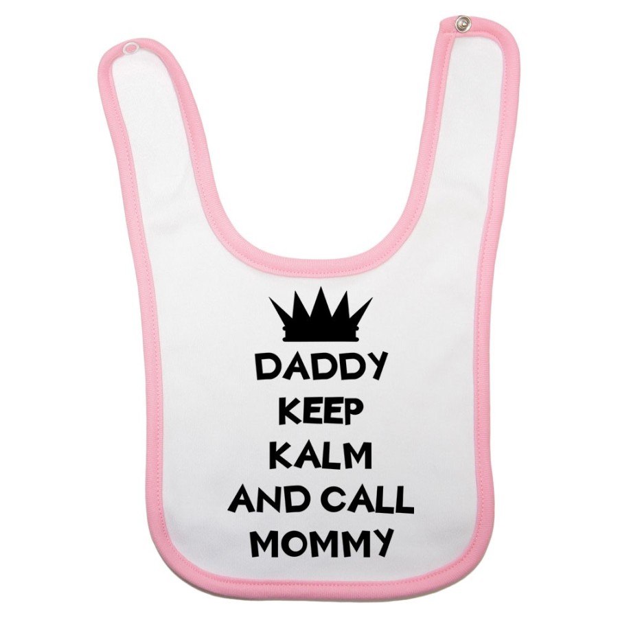 Bavaglino neonato daddy keep calm and call mommy Per il papà