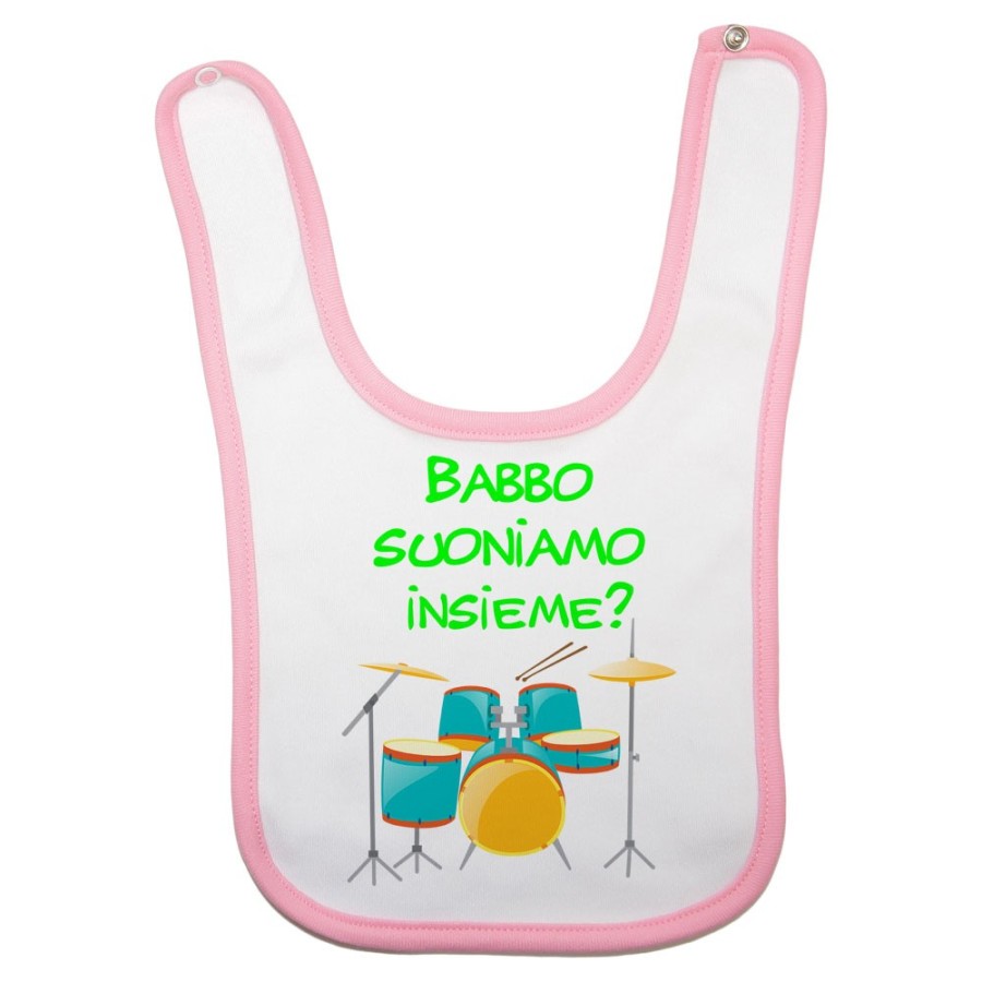 Bavaglino neonato babbo suoniamo insieme Per il papà