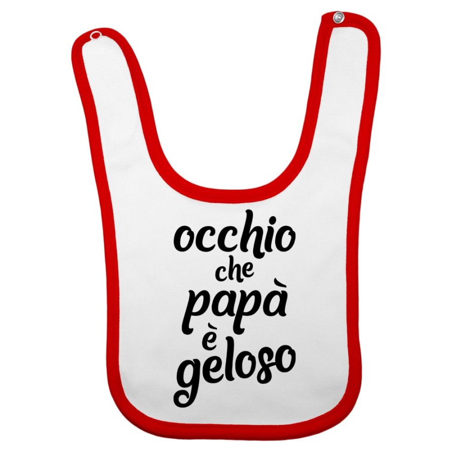 Bavaglino neonato occhio che papà è geloso Per il papà