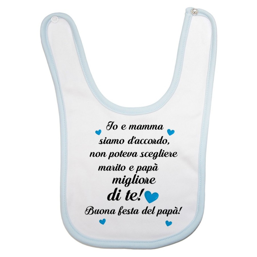 Bavaglino neonato mamma non poteva scegliere marito e papà migliore di te buona festa del papà Per il papà