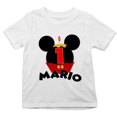 T-shirt bambino personalizzata con nome festa a tema...
