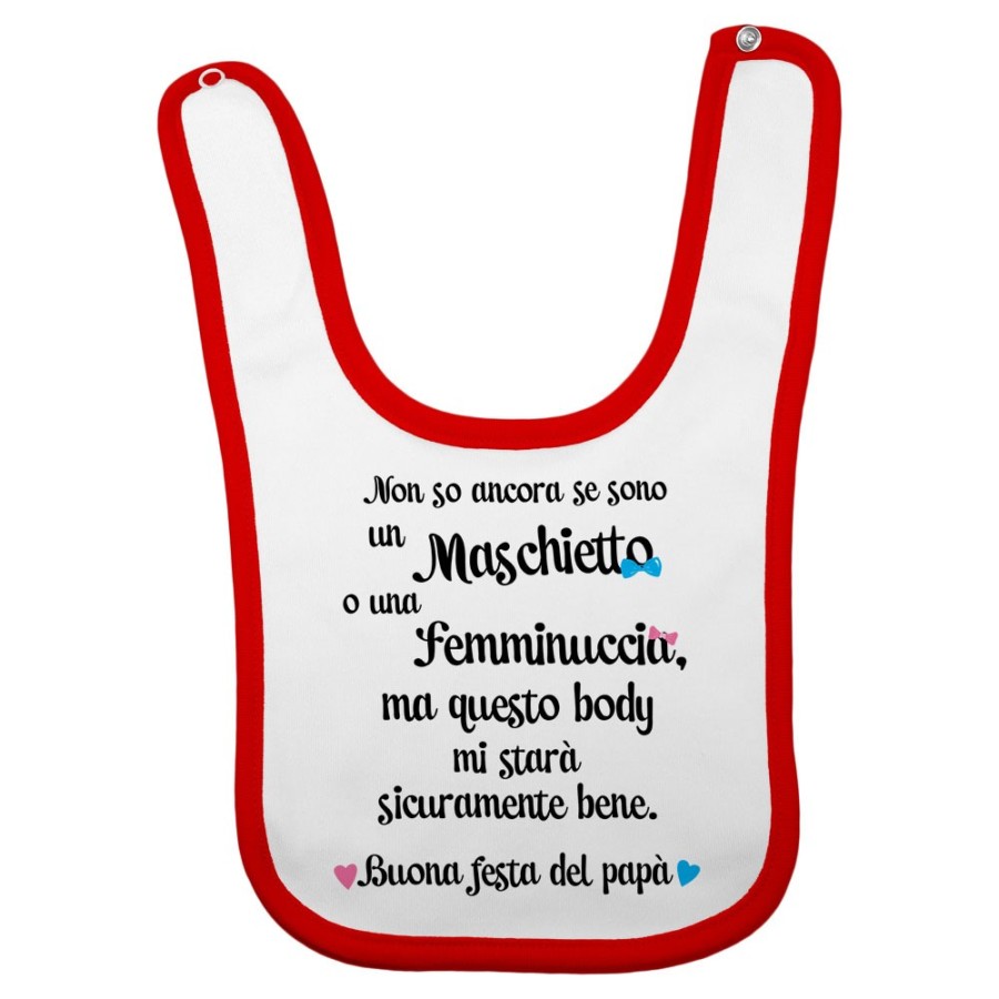 Bavaglino neonato non so ancora se sono un maschietto o una femminuccia buona festa del papà Per il papà