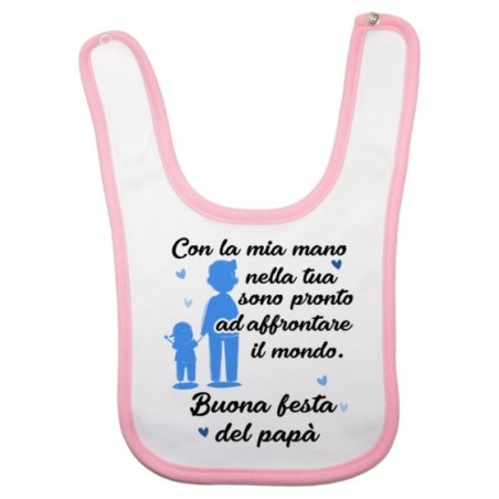 Bavaglino neonato papà con la mia mano nella tua sono pronto ad affrontare il mondo Per il papà