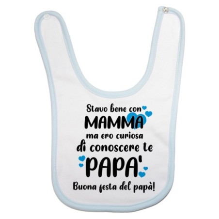 Bavaglino neonato stavo bene con mamma ma ero curioso di...