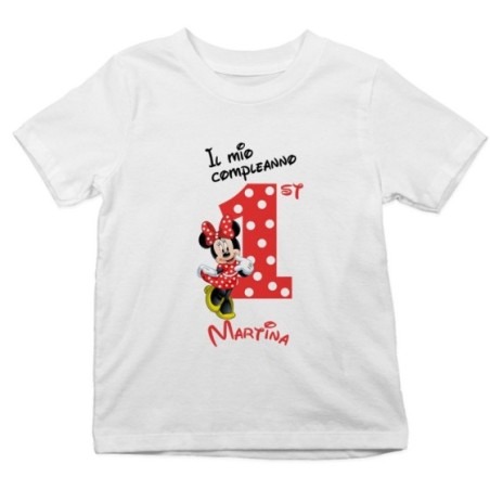 T-shirt bambino personalizzata con nome festa a tema...