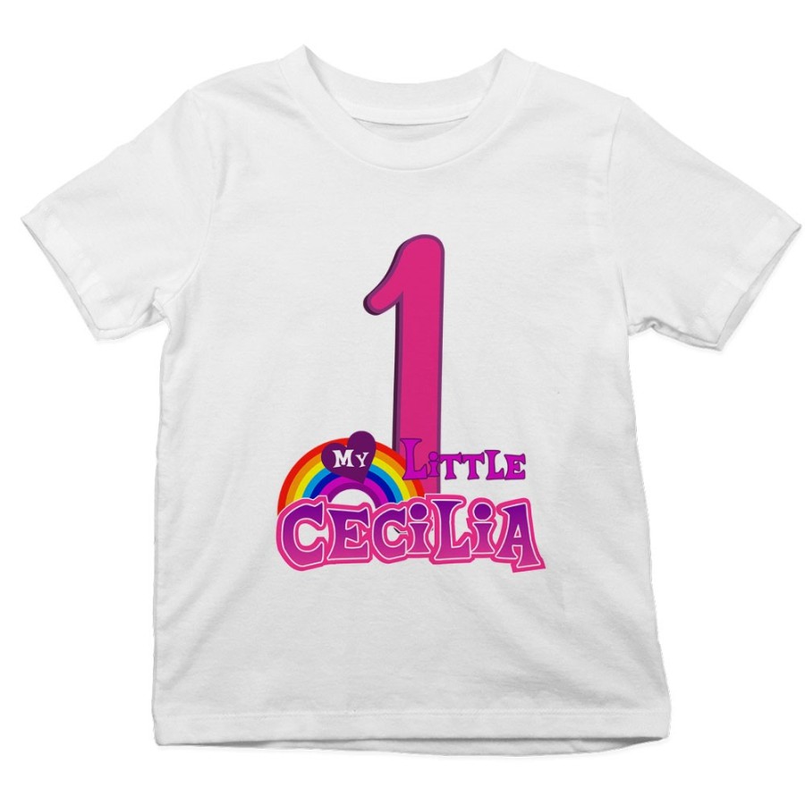 T-shirt bambino personalizzata con nome festa a tema mini pony Compleanno
