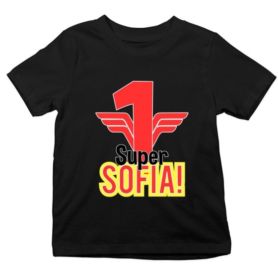 T-shirt bambino personalizzata con nome festa a tema  wonderwoman Compleanno