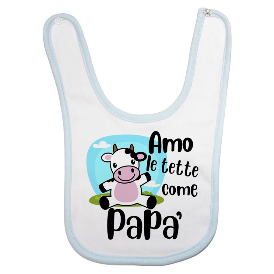 Bavaglino neonato amo le tette come papà Per il papà