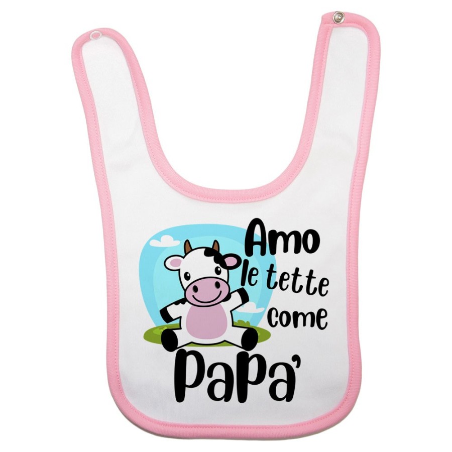 Bavaglino neonato amo le tette come papà Per il papà