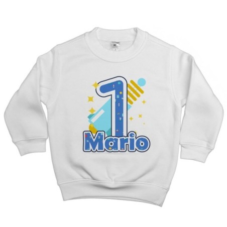 Felpa bambino personalizzata con nome festa a tema spaziale Compleanno