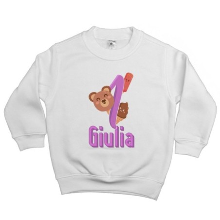 Felpa bambino personalizzata con nome festa a tema gelato
