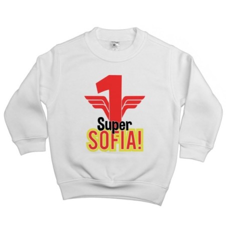 Felpa bambino personalizzata con nome festa a tema  wonderwoman Compleanno