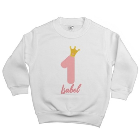 Felpa bambino personalizzata con nome festa a tema...