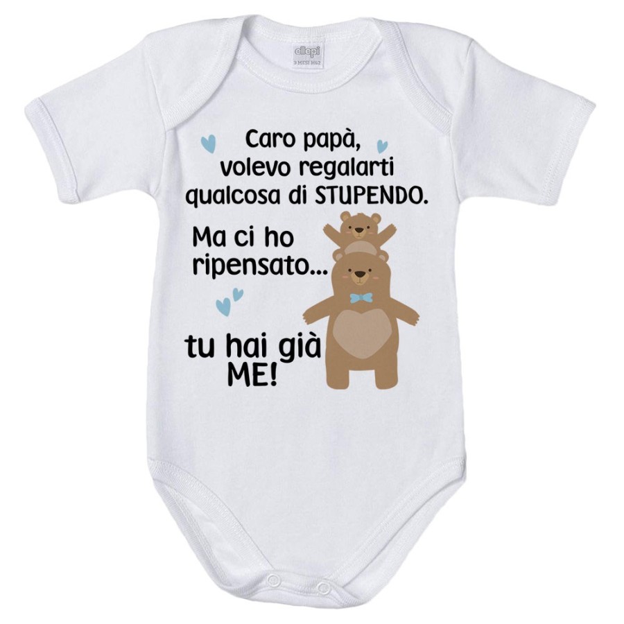 Body neonato papà volevo regalarti qualcosa di stupendo ma tu hai già me Per il papà