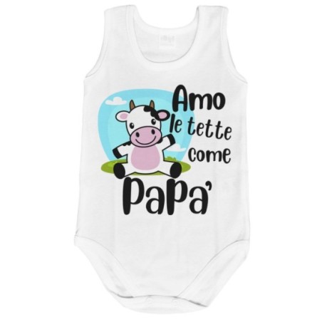 Body neonato amo le tette come papà Per il papà