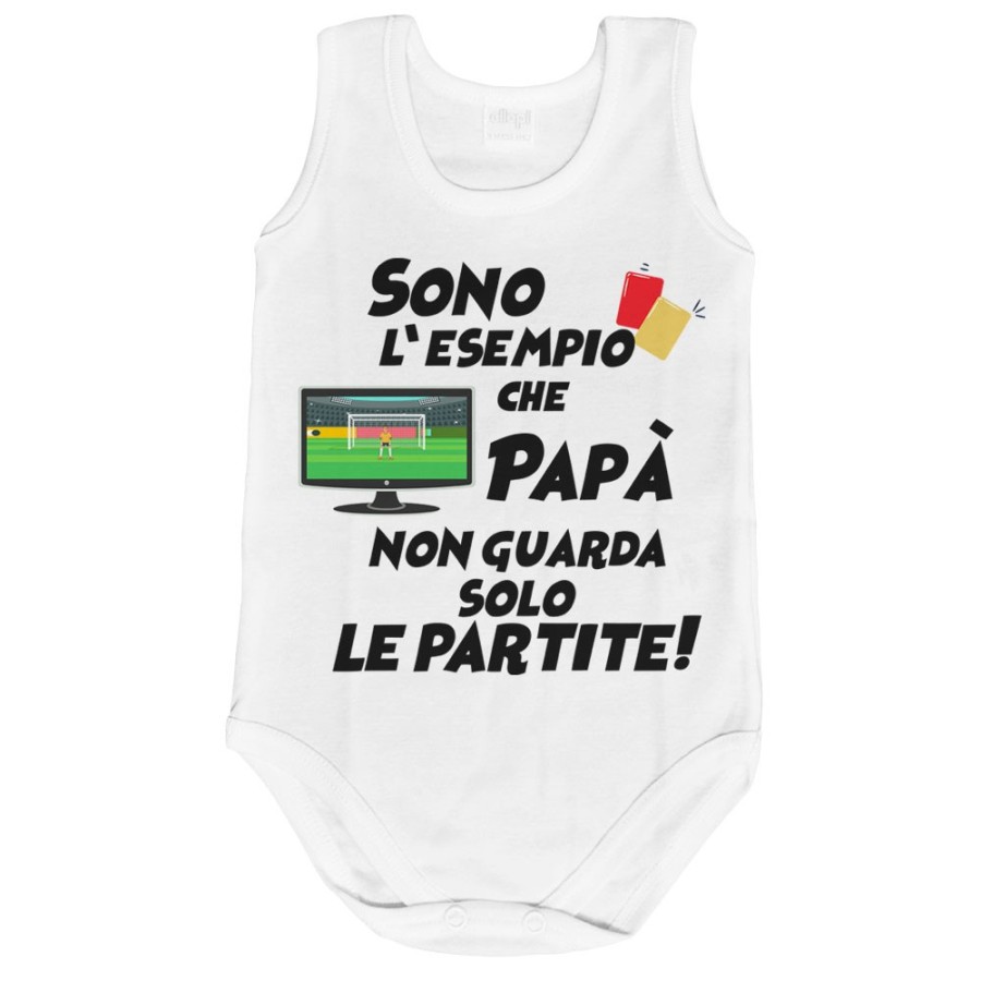 Body neonato sono l'esempio che papà non guarda solo le partite Per il papà