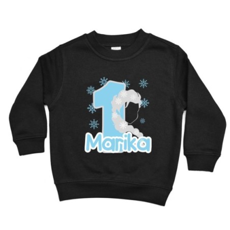 Felpa bambino personalizzata con nome festa a tema frozen elsa Compleanno
