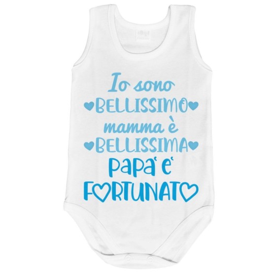 Body neonato io sono bellissimo mamma è bellissima papà è fortunato Per il papà