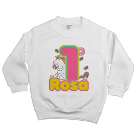 Felpa bambino personalizzata con nome festa a tema...
