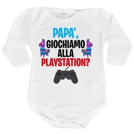 Body neonato papà giochiamo alla playstation