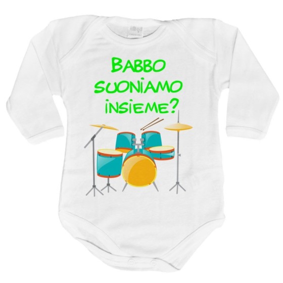 Body neonato babbo suoniamo insieme Per il papà