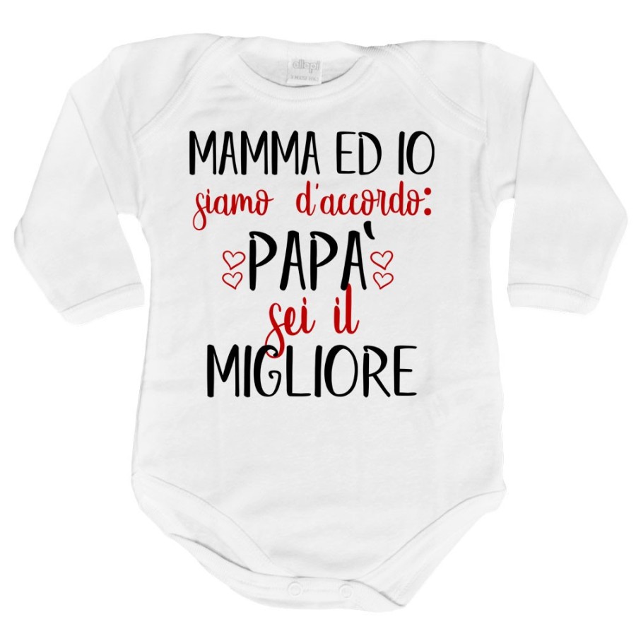 Body neonato mamma ed io siamo d'accordo papà sei il migliore Per il papà